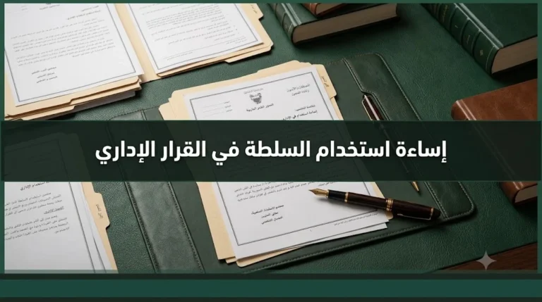 إساءة استعمال السلطة في القرار الإداري في السعودية والطعن أمام المحكمة الإدارية.