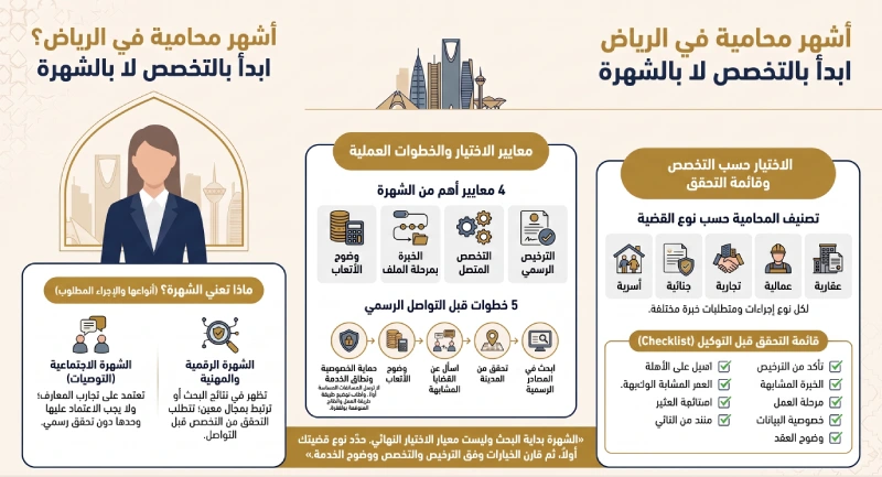 أنفوغرافيك أشهر محامية في الرياض