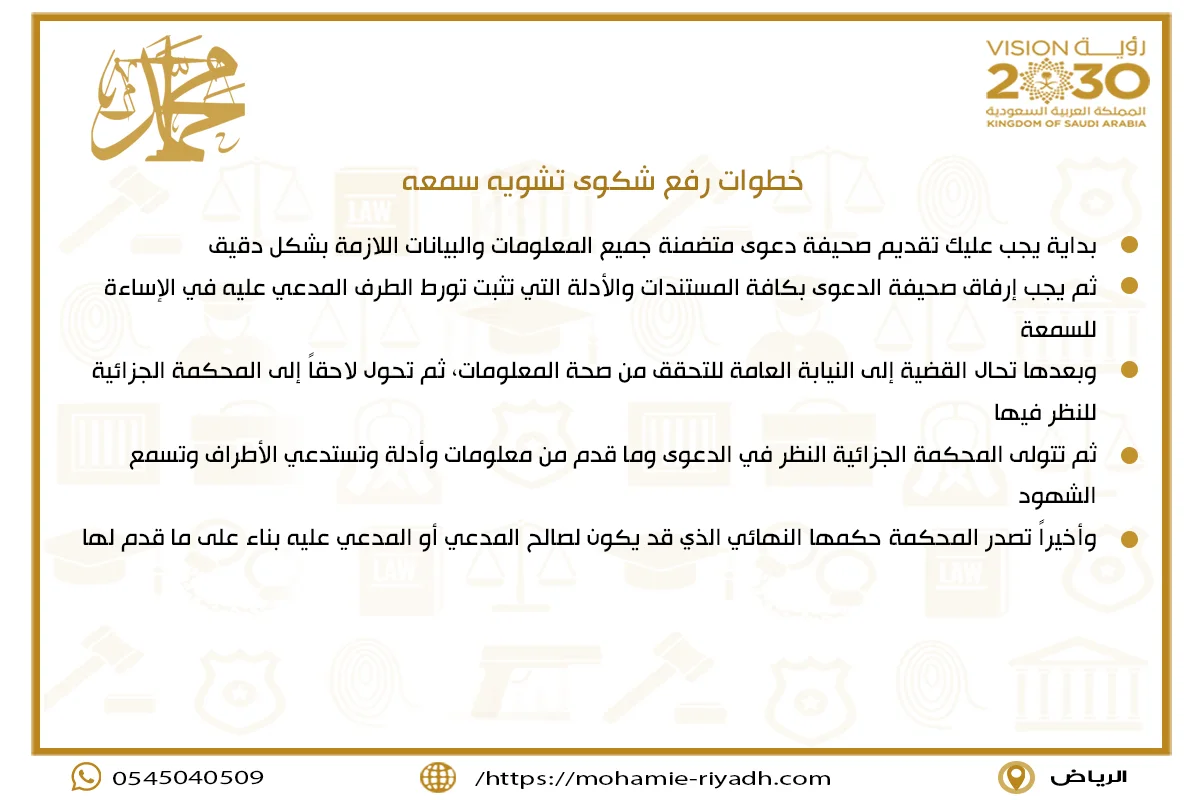 خطوات رفع شكوى تشويه سمعه