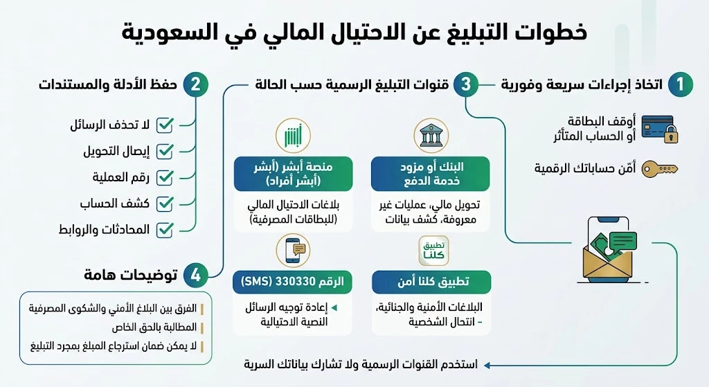 التبليغ عن الاحتيال المالي 1 انفوغرافيك التبليغ عن الاحتيال المالي